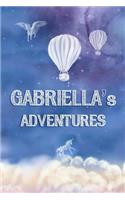 Gabriella's Adventures: A Softcover Personalized Keepsake Journal for Baby, Cute Custom Diary, Unicorn Writing Notebook with Lined Pages