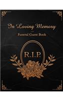 R.I.P. In Loving Memory Funeral Guest Book