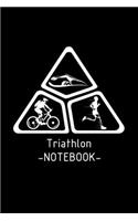 Triathlon: 6x9 Triathlon - blank with numbers paper - notebook - notes