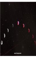 Notebook: Lunar eclipse notebook journal to write in. Lovely gift for moon and astronomy fans, 6 x 9, blank lined pages.