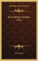 de L'Amblyopie Nicotique (1872)