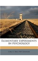 Elementary Experiments in Psychology