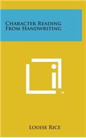 Character Reading from Handwriting