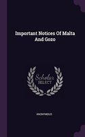 Important Notices Of Malta And Gozo
