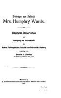 Beiträge zur Stilistik Mrs. Humphry Ward