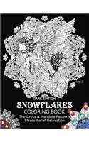 Snowflake Coloring Book Dark Edition Vol.3