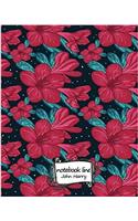 Notebook Line Floral Pattern