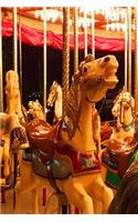 Carousel Merry Go Round Hobby Horses Lit Up Night Journal