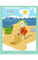 Summer Journey Blank Book for Kids to Write Stories
