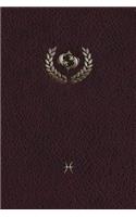 Monogram Pisces Journal: Blank Diary Journal Log Notebook(76 Monogram Maroon 365 Lined)