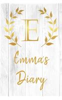 Emma's Diary: Personalized Diary for Emma / Journal / Notebook - E Monogram Initial & Name - Great Christmas or Birthday Gift