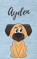 Personalisiertes Notizbuch - Hunde Ayden: DIN A5, 120 blanko Seiten