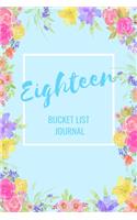 Eighteen Bucket List Journal