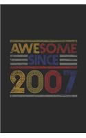 Awesome Since 2007: Graph Ruled Notebook - Journal for Birthday Gift Idea