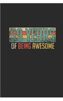 59 Years Of Being Awesome: Dotted Bullet Notebook - Awesome Birthday Gift Idea