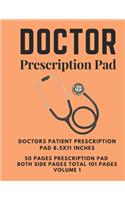 Doctor Prescription Pad Doctors Patient Prescription Pad 8.5x11 inches