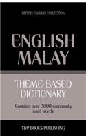 Theme-based dictionary British English-Malay - 3000 words