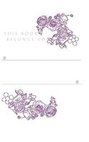 Mauve Assorted Flowers Bookplates