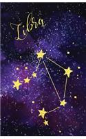 Journal Notebook Zodiac Sign Libra Constellation: 162 Lined and Numbered Pages With Index Blank Journal For Journaling, Writing, Planning and Doodling.(7 Lined Journal)