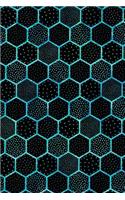 Bullet Journal Notebook Polka Dots and Hexagons Pattern 1