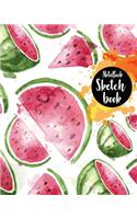 Notebook Sketchbook: Cute Watermelon Cover: Notebook Sketchbook, Paper book for Sketching, Drawing, Journaling & Doodling (Sketchbooks), Perfect size at 8" x 10", 120 Pa