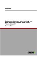 Studien zum Oratorium "Die Ermittlung" von Peter Weiss unter Einbezug seines Essays "Meine Ortschaft": (German)