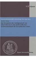 Der Grundsatz Der Verfugbarkeit Von Informationen in Der Strafrechtlichen Zusammenarbeit Der Europaischen Union