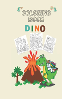 Dino Coloring Book: FOR KIDS FUN EDUCATING. 51 pages with dino drawing images: 51 pages : coloring images with space illustrations 8,5x11_100Gsm Premium