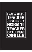 I Am A Math Teacher Just Like A Normal Teacher Except Much Cooler