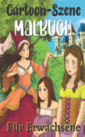 Cartoon - Szene Malbuch für Erwachsene