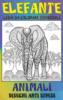 Libri da colorare Zendoodle - Disegni Anti stress - Animali - Elefante