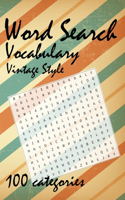 Word Search vocabulary Vintage Style 100 Categories