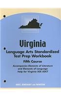 Virginia Language Arts Standardized Test Prep Workbook, Fifth Course