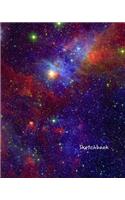 Sketchbook: Large Abstract Cosmos Design Drawing Book