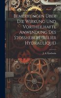Bemerkungen über die Wirkung und vortheilhafte Anwendung des Stosshebers (bélier hydraulique)