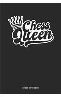 Chess Notebook: Dotted Log Book For Chess Player And Club Member: Chess Queen Journal Retro Crown Gift