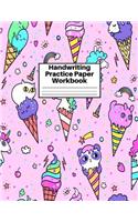 Handwriting Practice Paper Workbook