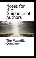 Notes for the Guidance of Authors