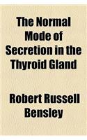 The Normal Mode of Secretion in the Thyroid Gland