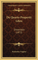 de Quarto Propertii Libro: Dissertatio (1872)