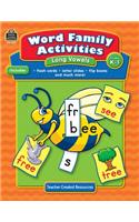 Word Family Activities: Long Vowels Grd K-1