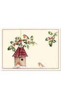 Birdhouse With Holly Small Holiday Cards
