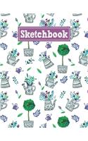 Sketchbook: 8.5 x 11 Notebook for Creative Drawing and Sketching Activities with Spring Garden Themed Cover Design