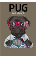 Pug Notebook: 120 Page Unlined (6 x 9 inches) Pug Journal with More Pugs Inside!