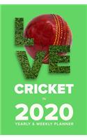 Love Cricket In 2020 - Yearly And Weekly Planner