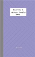 Password & Account Number Book: Never forget the password again