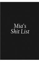 Mia's Shit List