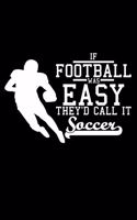 If Football was easy they'd call it Soccer