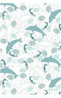 2020: Dolphin Seahorse Angelfish Pattern Weekly Calendar Planner Organizer