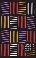 2020-2021 Two Year Planner: Appointment Planner, Diary and Daily Organizer for Two Years - Include To-Do List and Priorities Space - Multicolor Lines on Black
